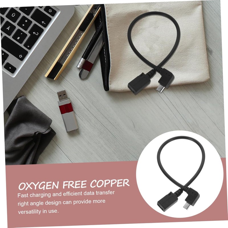 Uonlytech 3 Pack USB Right Angle Adapter Cable Black For Tight Spaces Easy Connection - Image 4